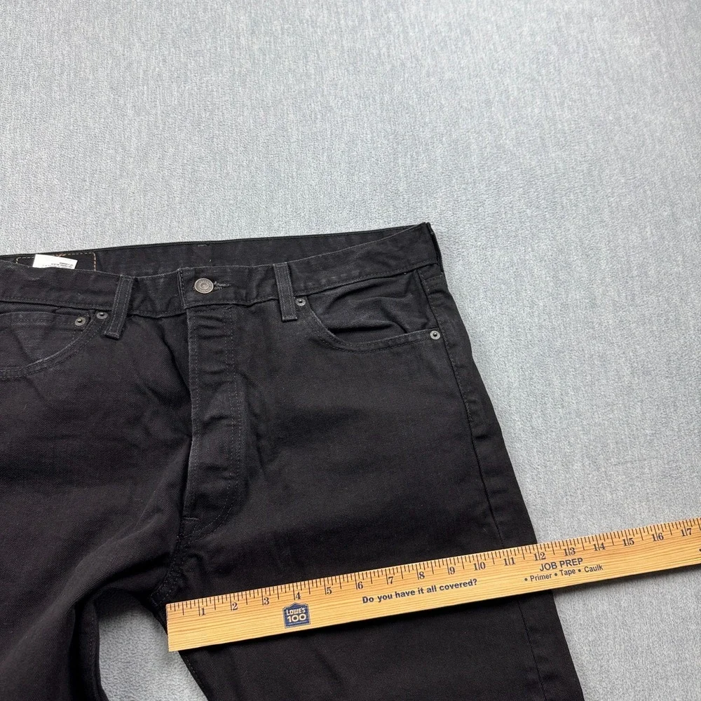 Levis 501 Jeans Mens 36X32 Black Button Fly Straight Cotton Classic Denim Pants